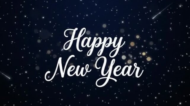 A festive celebration background featuring the text new year s day 1 with bright golden sparkles and bokeh
