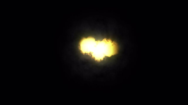 Realistic muzzle flash effect overlay. Rapid Muzzle Flash Effect on transparent Background. 4K Video
