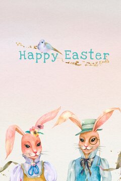 Easter holidays Pinterest pin template