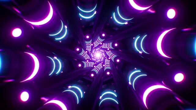 Glow striped light sticks vj loop