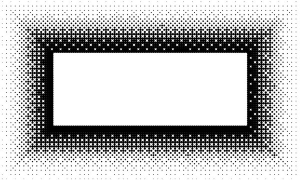 Dotted halftone texture background. Black and white pop art gradient overlay. Fading grunge gritty noise wallpaper. Weathered pixelated comic backdrop. Vector bitmap subtle vanishing surface retro