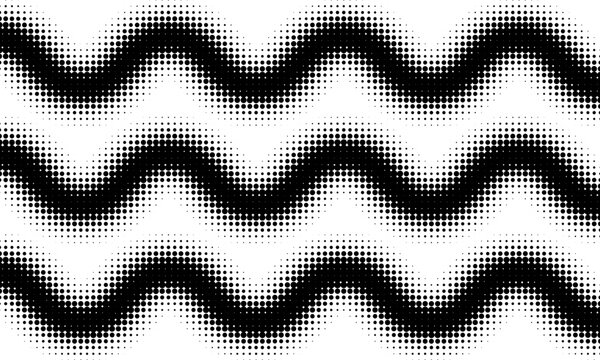 Dotted halftone texture background. Black and white pop art gradient overlay. Fading grunge gritty noise wallpaper. Weathered pixelated comic backdrop. Vector bitmap subtle vanishing surface retro