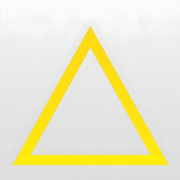 Yellow triangle geometric shape vector