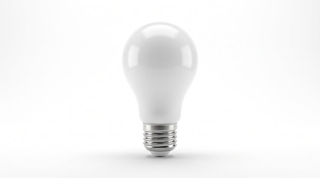 Light Bulb Isolated on White Background Representing Energy Electricity Ideas Innovation Creativity and Inspiration