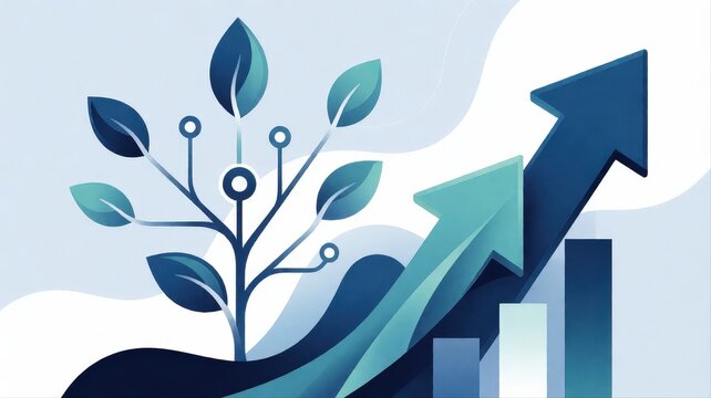 Growth and Success Visualization with Plant and Arrow Graphs