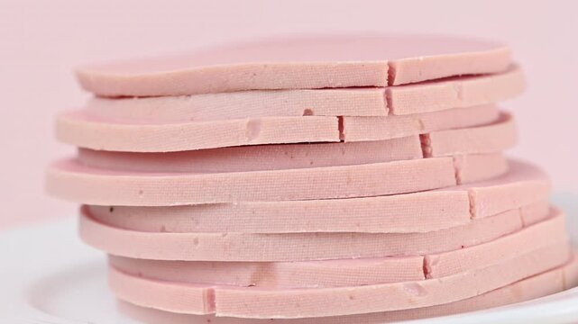 boiled sausage cut into slices