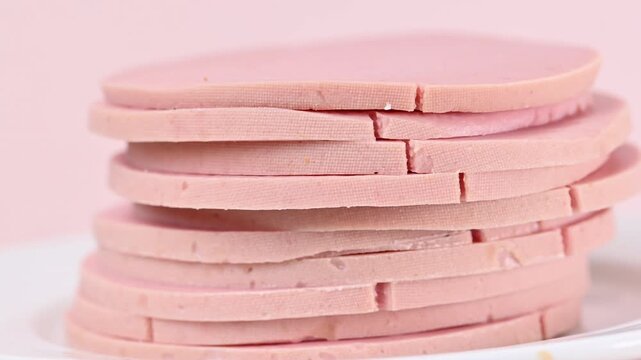 boiled sausage cut into slices
