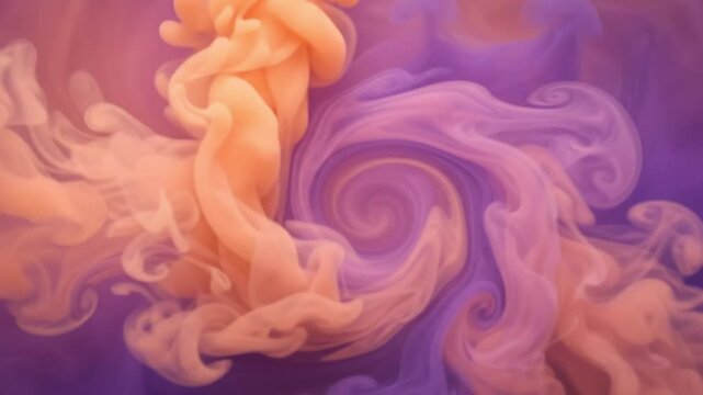 Abstract Swirls of Color: Ethereal swirls of peach and violet ink gracefully intertwine in a mesmerizing dance, creating an abstract visual symphony that evokes wonder and creativity.