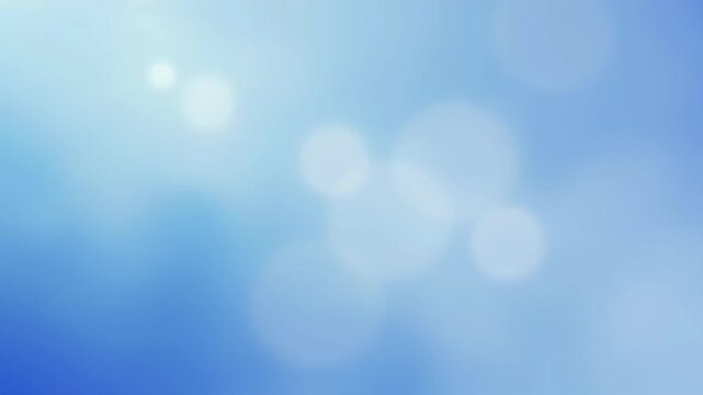blue bokeh background with soft light orbs, abstract gradient