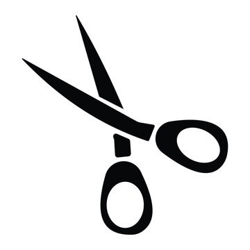 Cutting scissors icon set, dashed line trim symbol, edit tool vector illustration