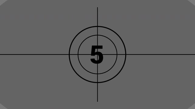 Retro Countdown Animation 5 To 0 Number , 4K Animation.