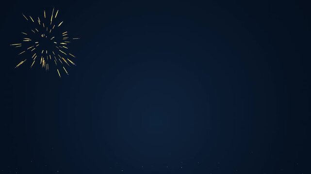 Vibrant colorful fireworks display exploding against a dark night sky background, celebration pyrotechnics