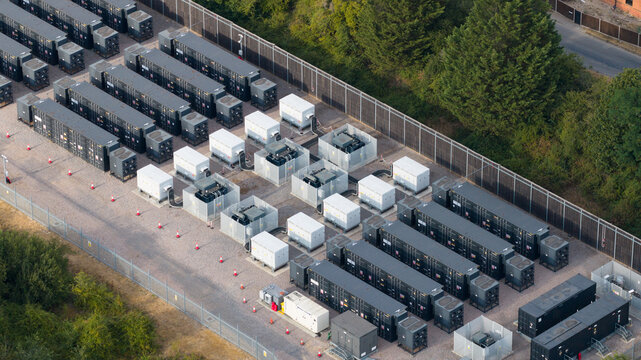 A battery energy storage system provides grid stability in Nursling