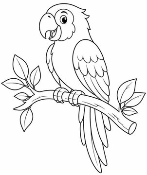 vector illustration of a parrot