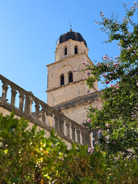 Franciscan friary Dubrovnik Croatia Travel Destination  Historic Old Town, Adriatic Sea and UNESCO Heritage. Beautiful view of Dubrovnik, Croatia, featuring the historic Old Town, medieval architectur