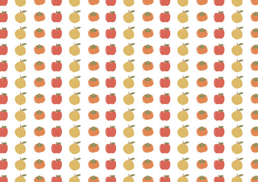 Autumn Harvest Fruit Motif Pattern