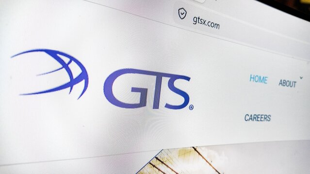 a computer screen with GTS website displayed...GTS (Global Trading Systems) is an electronic market-making and proprietary trading firm
