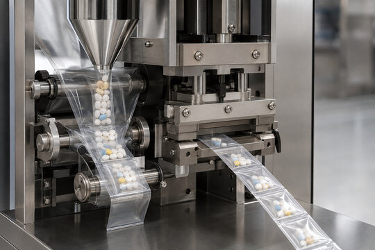 Automated Pharmaceutical Pill Pouch Packaging Machine