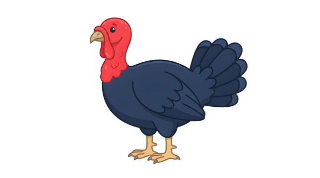 A delightful cartoon illustration of a thanksgiving turkey showcasing the spirit of gratitude and family gatherings during the autumn holiday season a symbol of abundance
