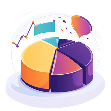 Flat vector illustration of investment growth, business profit, financial performance, stock market success, and revenue analytics infographic isolated on white background