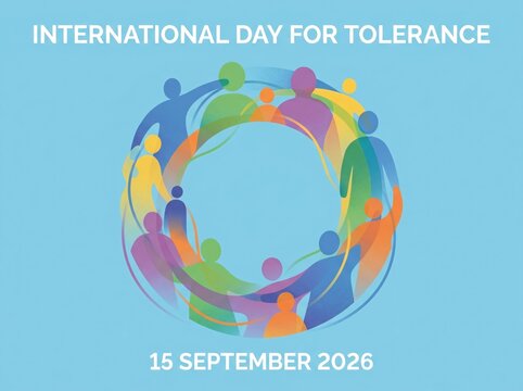 International day for tolerance featuring a diverse circle of people
