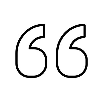 Quote icon, black glyph vector symbol for web and app interface design