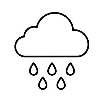 Rain icon, black glyph vector symbol for web and app interface design
