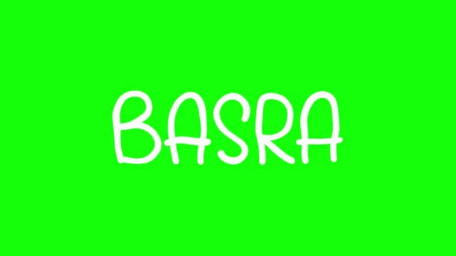 Basra Hand Drawn Scribble Overlay with Green Background