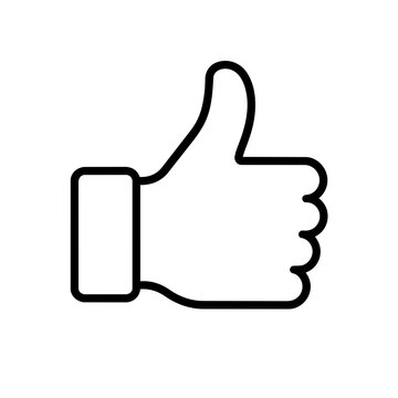 Thumb icon, black glyph vector symbol for web and app interface design