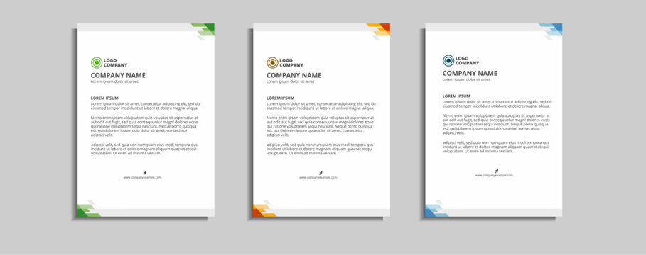 modern corporate letterhead template design