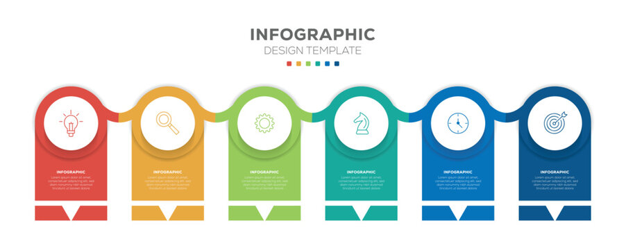 Vector infographic design template with 6 steps, options, parts or processes. Can be used for workflow layout, diagram, business concept, annual report, web design and presentation. eps 10