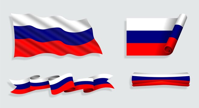 russia flag set