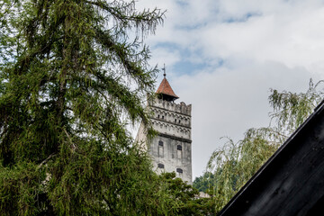 Bran castle  in the Rucar-Bran Pass Romania  © Darius