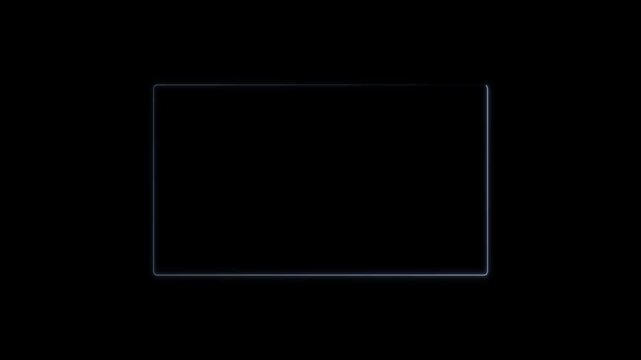 Minimal Rectangular Outline Frame Animation on Black Background