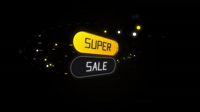 Dynamic neon sprinkle shapes flowing across a dark background in a vibrant motion graphics loop