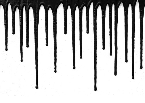 Black paint dripping texture