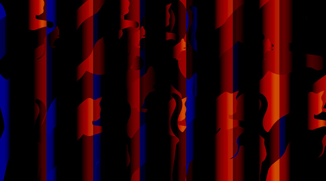Cat Silhouettes Abstract Striped Pattern Vector Red Background for Pet Lovers