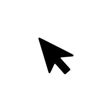 Click through rate icon. Solid black glyph of a ctr cursor for marketing analytics.