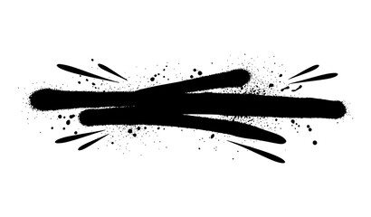 Layered graffiti spray paint underline strokes isolated vector graphic © Jami