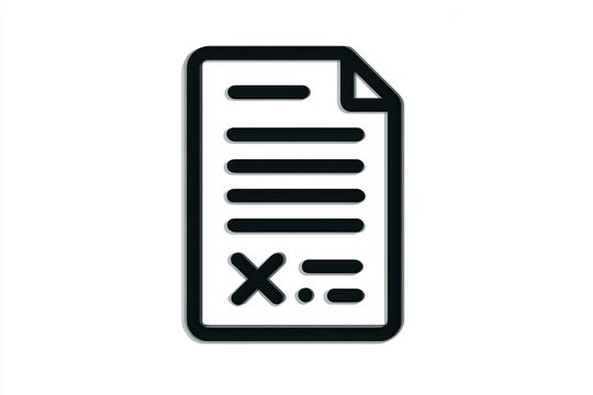 Document with checklist and cross mark icon