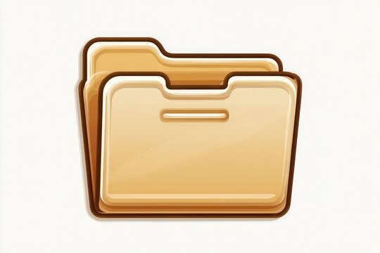 Two stacked file folders in a clean studio setting