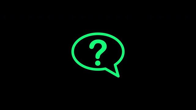 Support Faq Help Question Mark Chat Bubble Graphic With Alpha Channel Motion