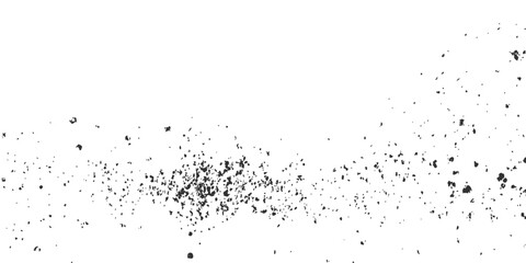 Obraz premium Abstract black grunge splatter dust speckles texture overlay background vector illustration graphic design template banner.