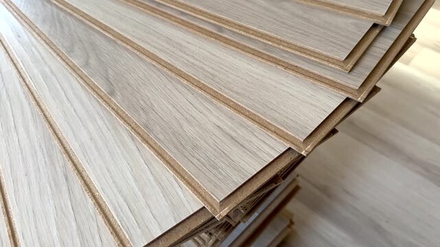 Engineered Wood Flooring Display. Laminated floor with wooden effect, ready. Wood paneling, Bamboo fooring. Engineered hardwood flooring. European oak solid oak wood brushed surface wood texture.