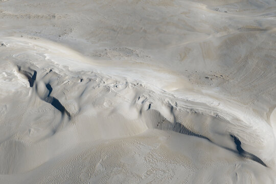 Aerial View Over Natures Sand Dunes