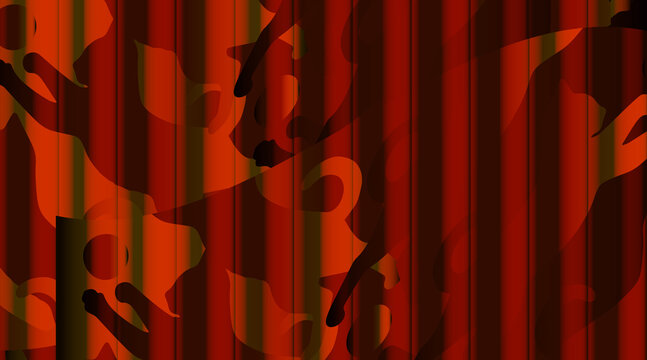 Cat Silhouettes Abstract Striped Pattern Vector Red Background for Pet Lovers