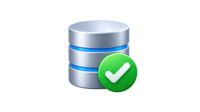 Database Server Icon with Green Checkmark