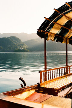 Pletna boat on lake Bled