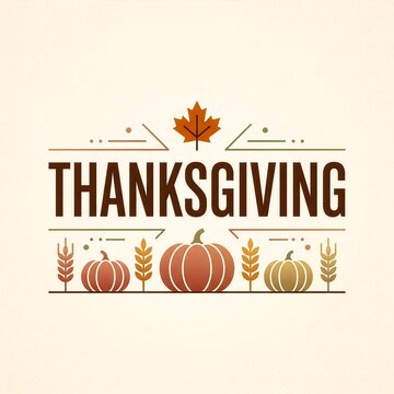 Minimal Thanksgiving Typography Poster Design
