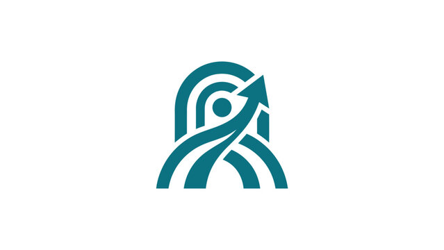 Abstract Logo Design: Growth, Progress, and Achievement Symbol